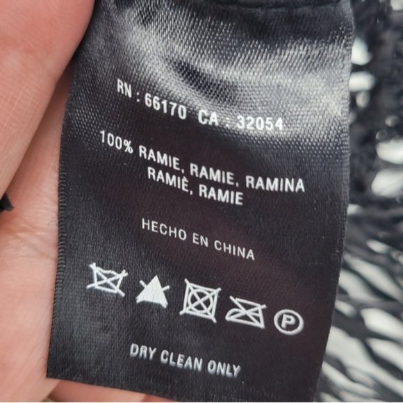 MONOGRAM Anthropologie Ramie Black Lace sleeveless top Size XS NWT - Picture 7 of 8